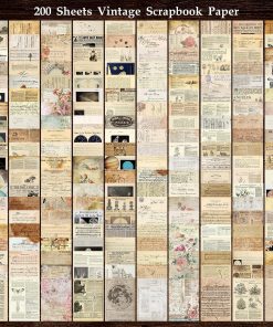 Alternative view of 200 Sheets of Vintage Scrapbook Paper. Journaling Scrapbooking Supplies Craft Decoupage Papers Kit. Ephemera for Junk Journal Bullet Journals Well Posters Room Decor for Card Making Decorative Gift